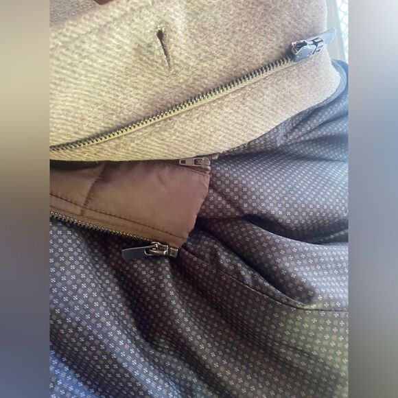 Tarocash Mens Wool Blend Jacket Brown Size XL Long Sleeve Zip Buttons - Picture 9 of 16